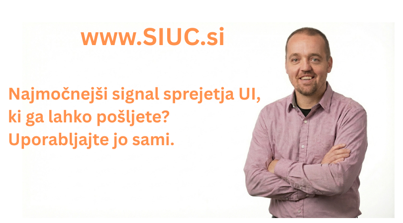 Najmočnejši signal sprejetja UI, ki ga lahko pošljete?